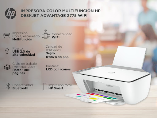 Impresora Multifuncional HP Deskjet Ink Advantage 2775 - El Punto de la  Impresora